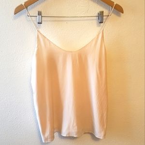 Everlane silk blush colored tank